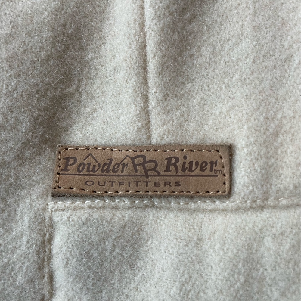 Powder River Outfitters Wool M Women's Cream Zip-Up Vest with Stand Collar - Picture 2 of 6